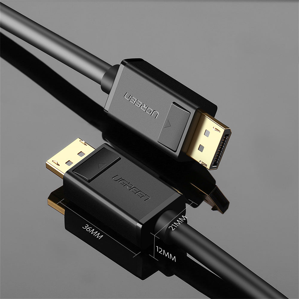 Ugreen - Video Cable DP102 (10211) - DP to DP, Universal, for Laptop, TV, High Definition, 4K@60Hz, 1.2V, 2m - Black