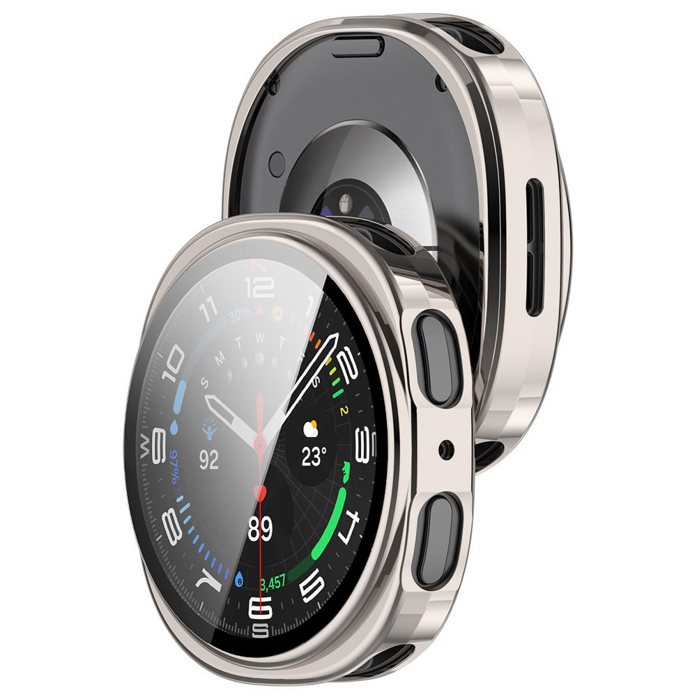 Techsuit - Defense360 Pro + Screen Protector - Samsung Galaxy Watch8 44mm - Pearl