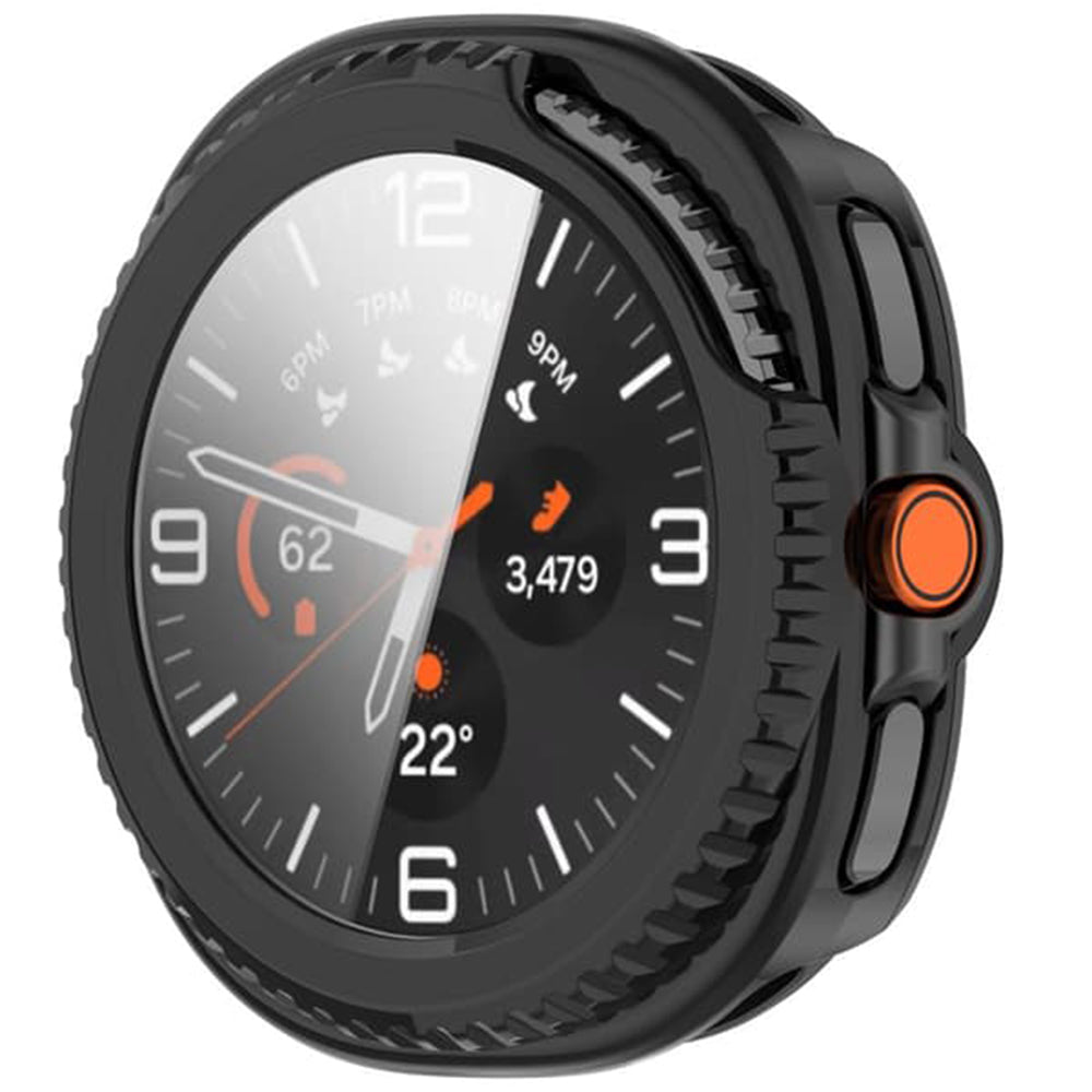 Techsuit - Defense360 Pro + Screen Protector - Samsung Galaxy Watch8 Classic - Matte Black