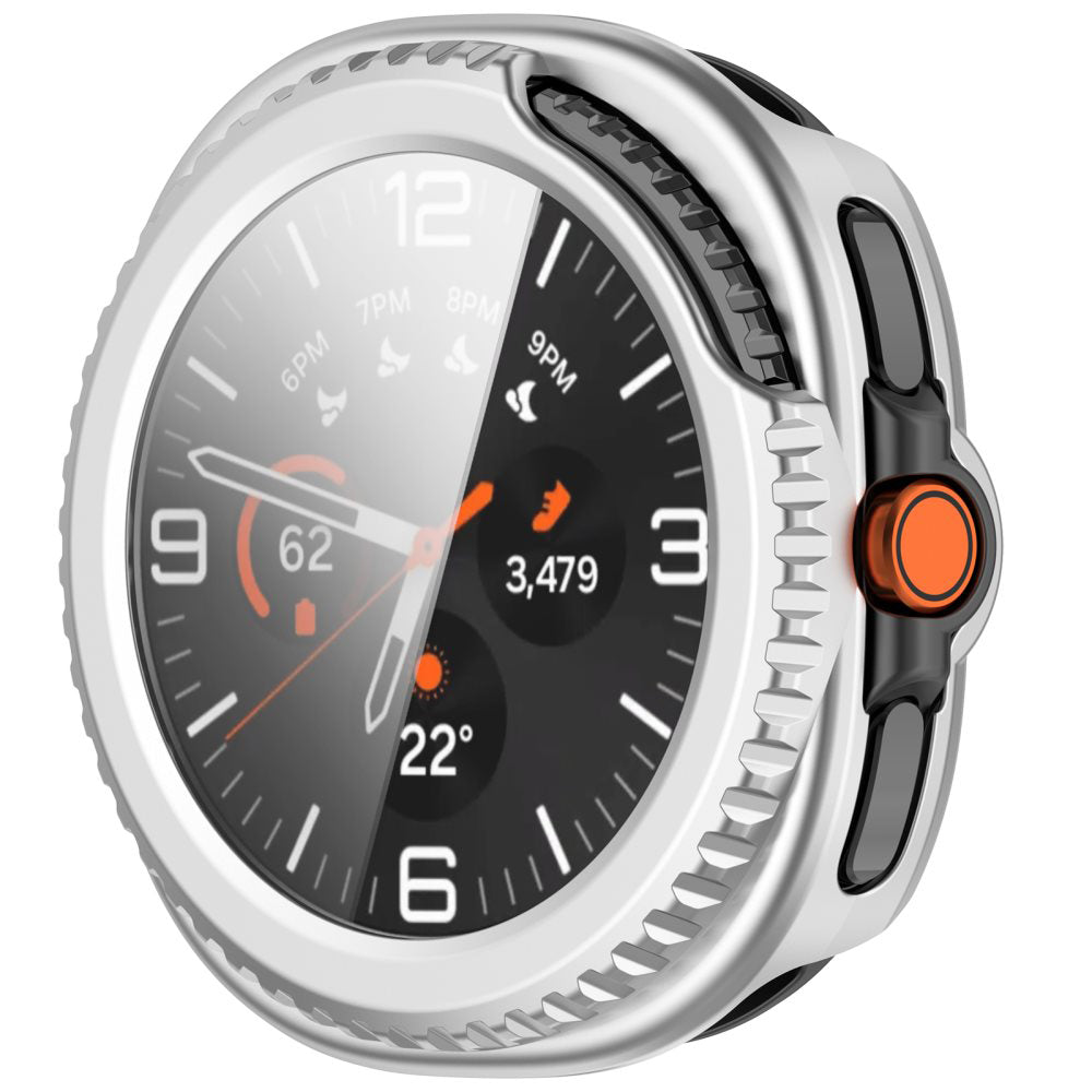 Techsuit - Defense360 Pro + Screen Protector - Samsung Galaxy Watch8 Classic - Silver