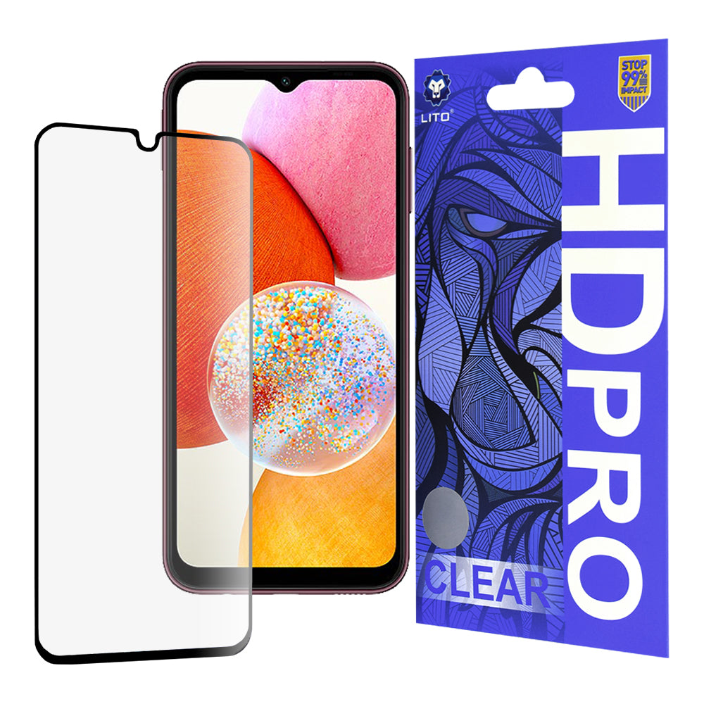 Lito Folie de protectie Lito HD Pro Clear compatibil cu Samsung Galaxy A14 4G / A14 5G, Negru