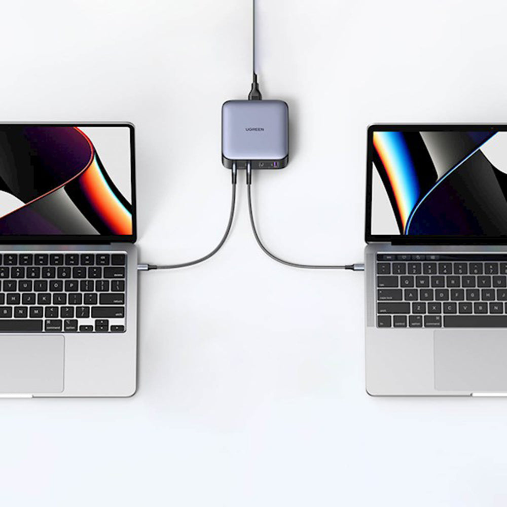 Ugreen - Charging Station Nexode CD328 (90928) - with Cable, USB, 3x Type-C, GaN II, 4in1, Fast Charging, 100W, 2m - Gre
