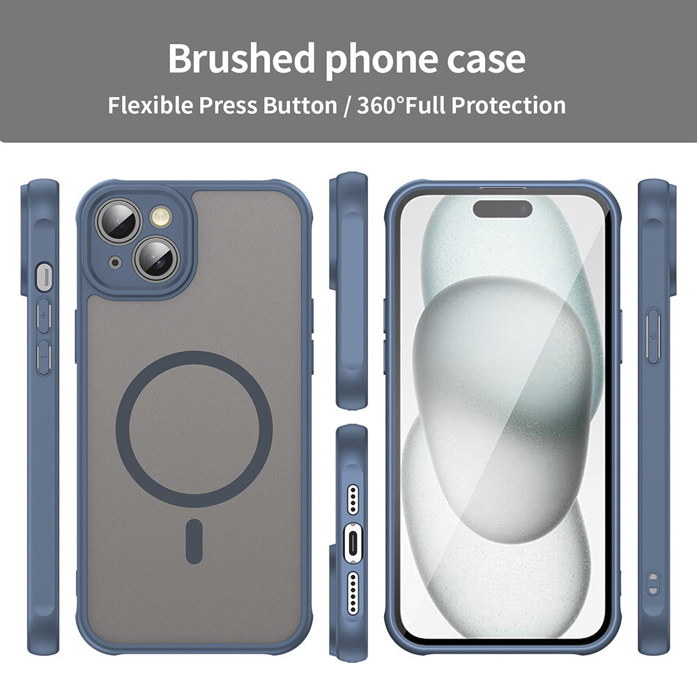 TechSuit Husa de protectie Techsuit HaloFrost II MagSafe compatibil cu iPhone 14 Plus, Bleumarin – imagine 3