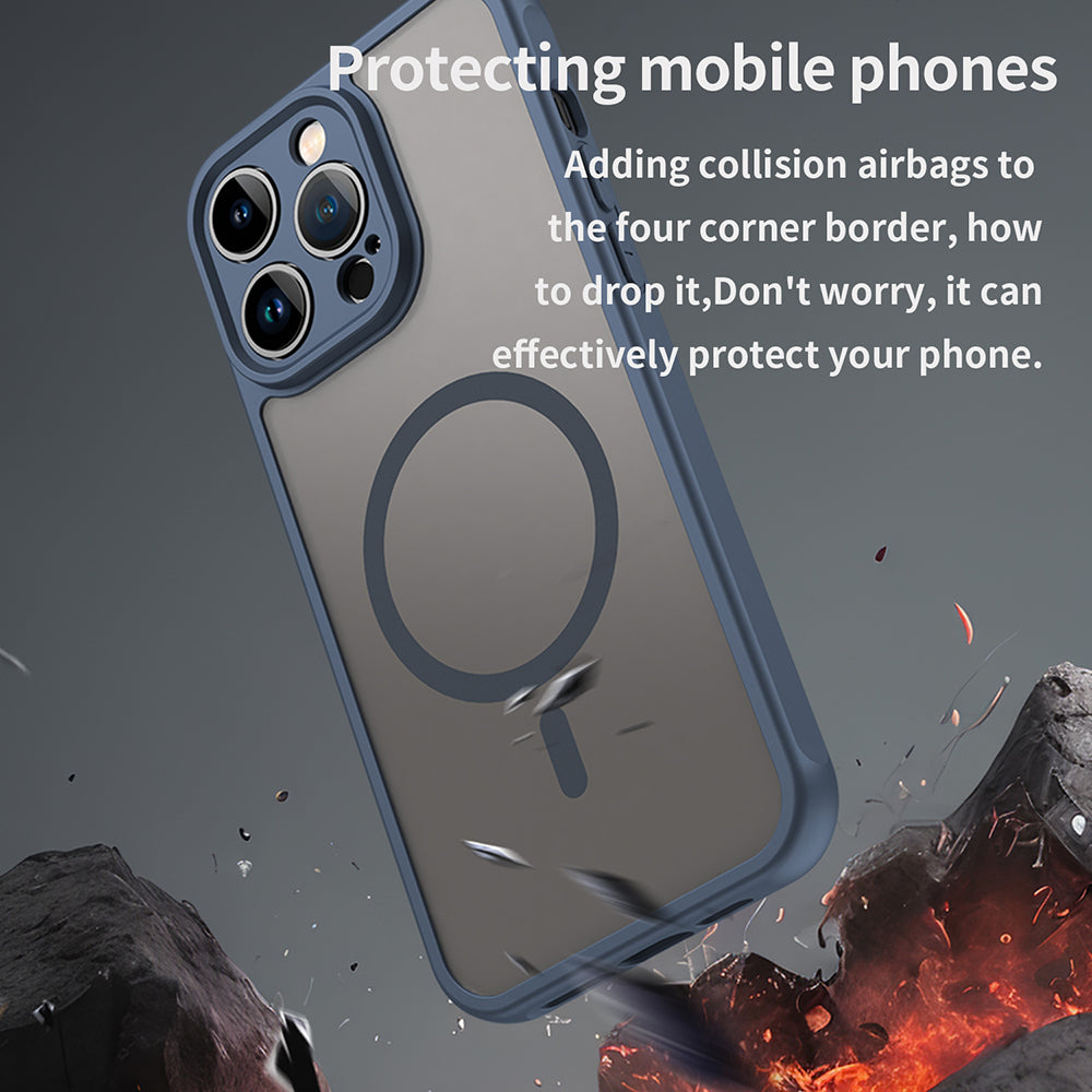 Techsuit - HaloFrost II MagSafe - iPhone 14 Pro - Navy Blue