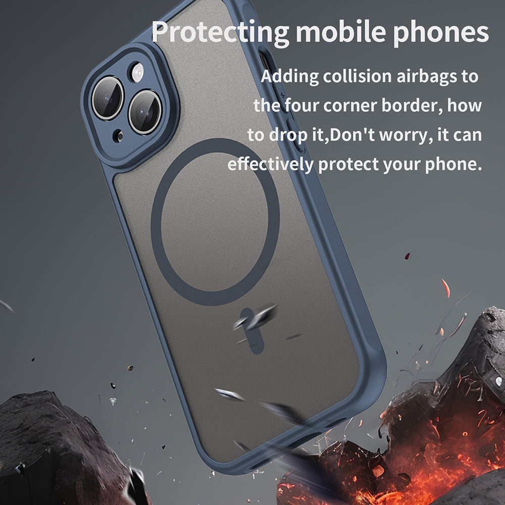 Techsuit - HaloFrost II MagSafe - iPhone 15 Plus - Navy Blue