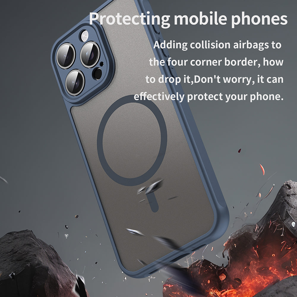 Techsuit - HaloFrost II MagSafe - iPhone 15 Pro Max - Navy Blue