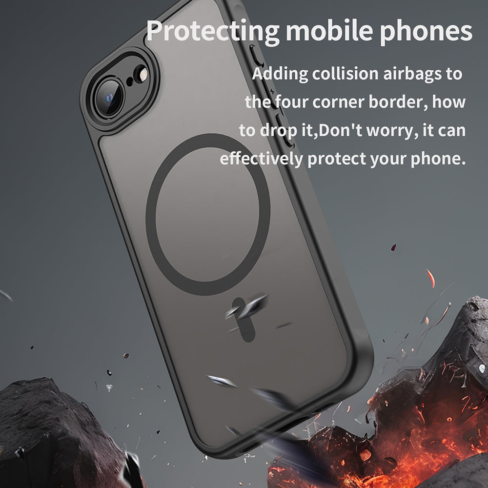 TechSuit Husa de protectie Techsuit HaloFrost II MagSafe compatibil cu iPhone 16e / iPhone 17e, Negru – imagine 4