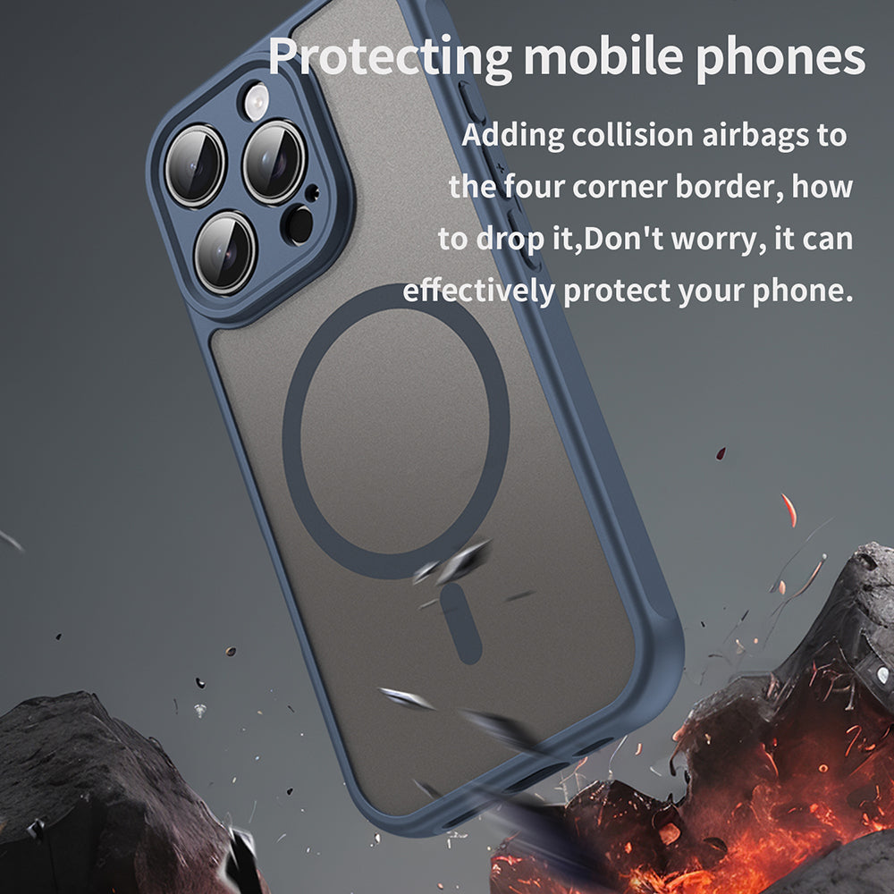 Techsuit - HaloFrost II MagSafe - iPhone 16 Pro - Navy Blue