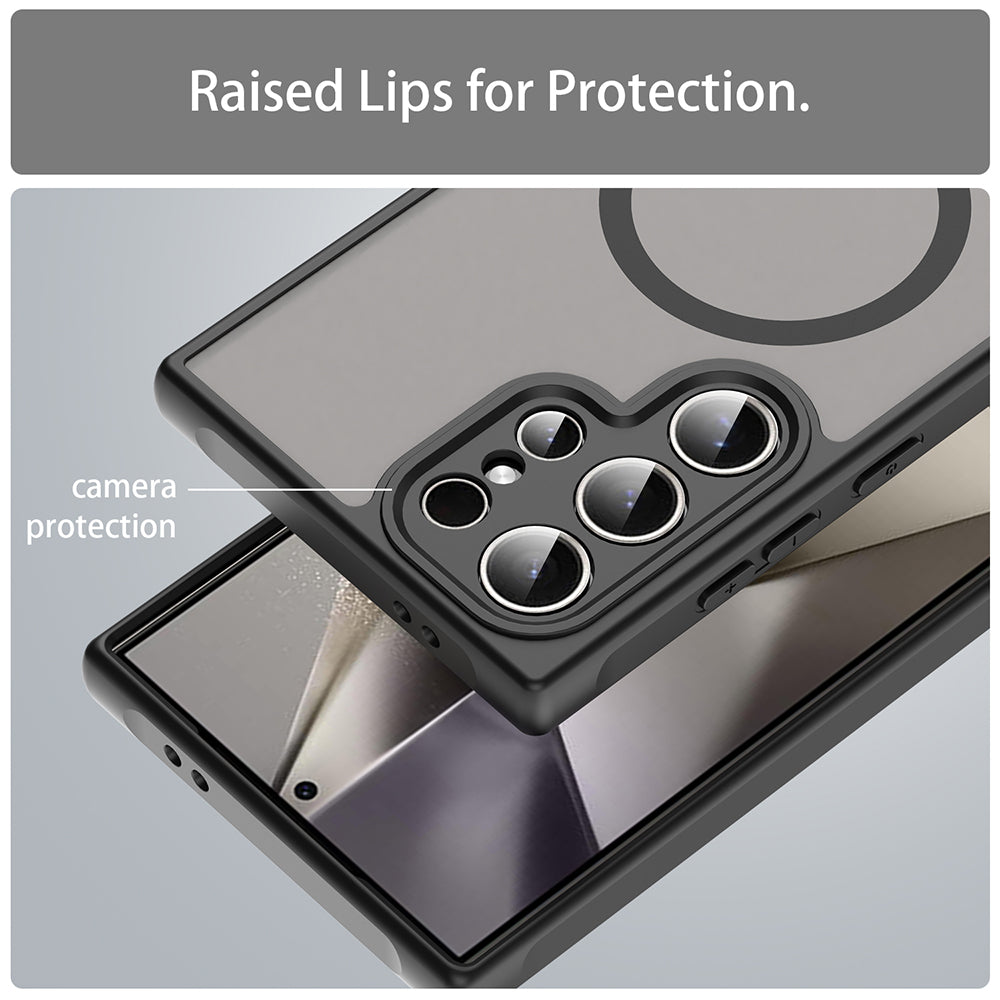 TechSuit Husa de protectie Techsuit HaloFrost II MagSafe compatibil cu Samsung Galaxy S24 Ultra, Negru – imagine 4