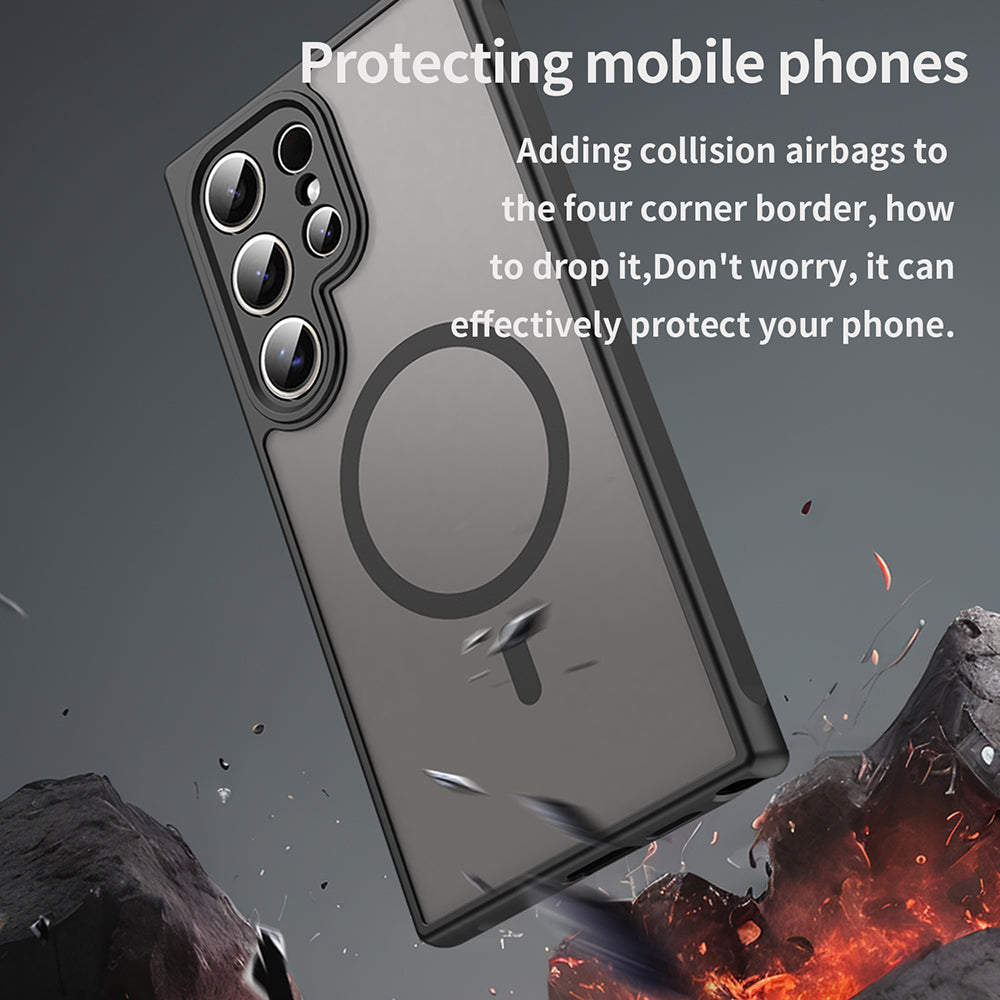 TechSuit Husa de protectie Techsuit HaloFrost II MagSafe compatibil cu Samsung Galaxy S24 Ultra, Negru – imagine 5