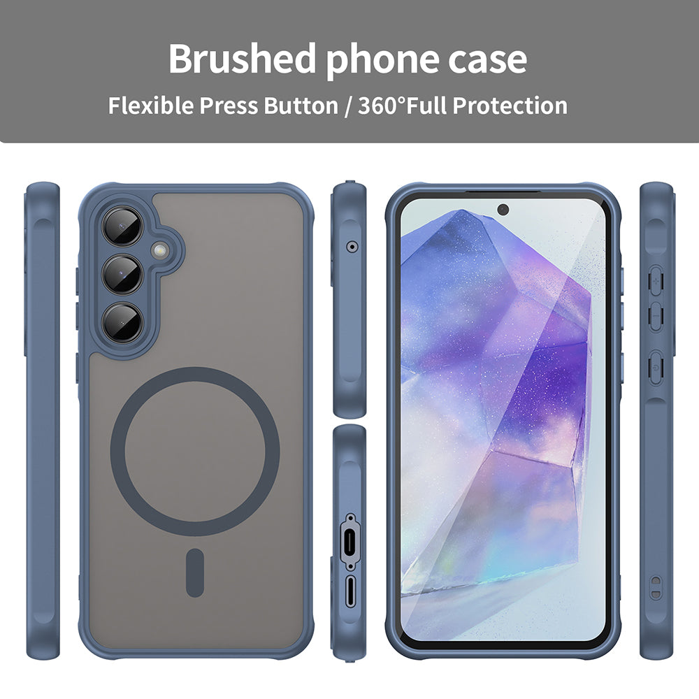 TechSuit Husa de protectie Techsuit HaloFrost II MagSafe compatibil cu Samsung Galaxy A55 5G, Bleumarin – imagine 3