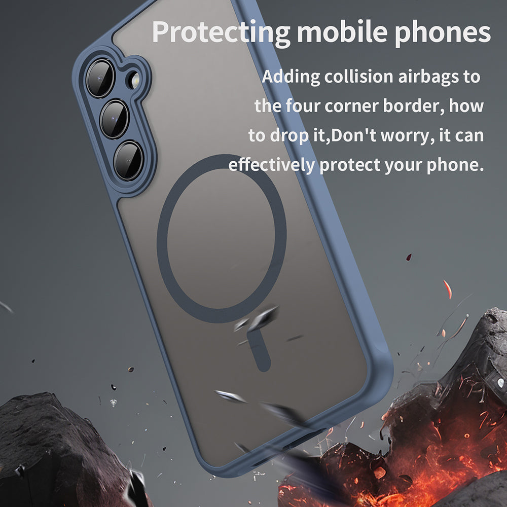 TechSuit Husa de protectie Techsuit HaloFrost II MagSafe compatibil cu Samsung Galaxy A55 5G, Bleumarin – imagine 6