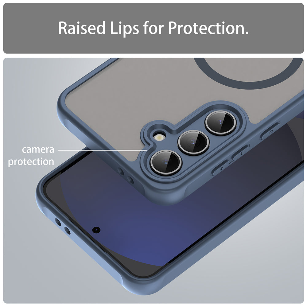 TechSuit Husa de protectie Techsuit HaloFrost II MagSafe compatibil cu Samsung Galaxy S24 FE, Bleumarin – imagine 4