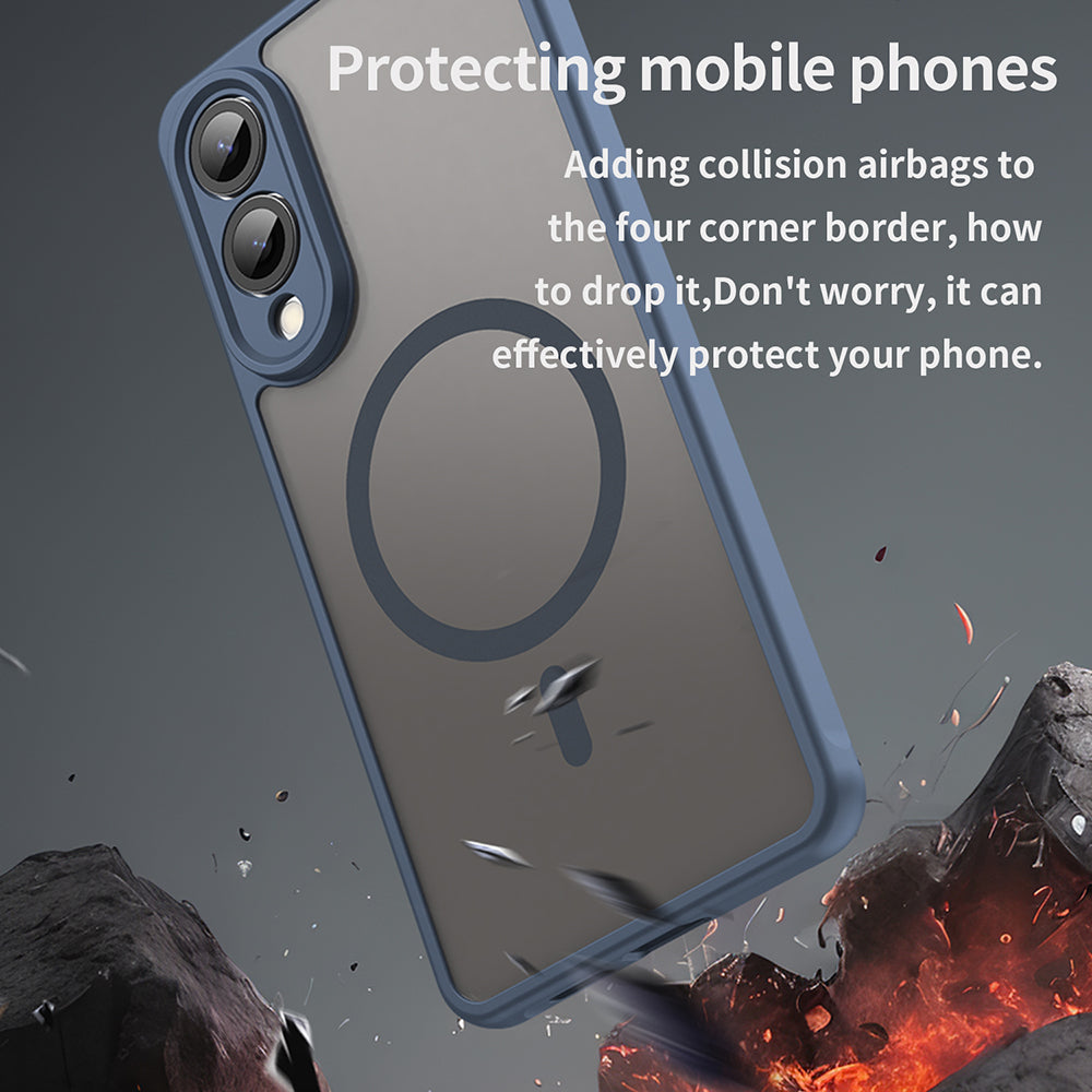 TechSuit Husa de protectie Techsuit HaloFrost II MagSafe compatibil cu Samsung Galaxy S25 Edge, Bleumarin – imagine 5