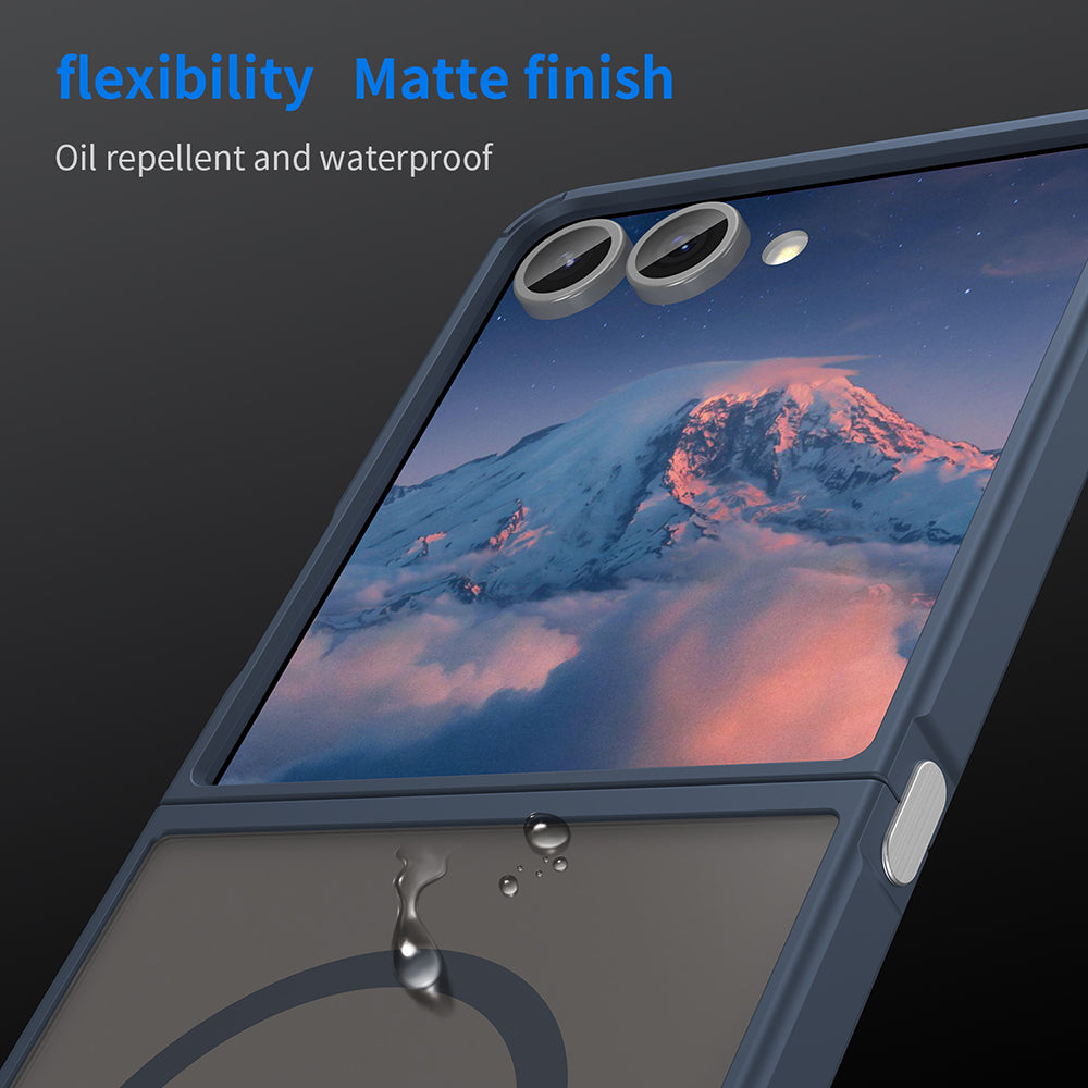 Techsuit - HaloFrost II MagSafe - Samsung Galaxy Z Flip7 - Navy Blue