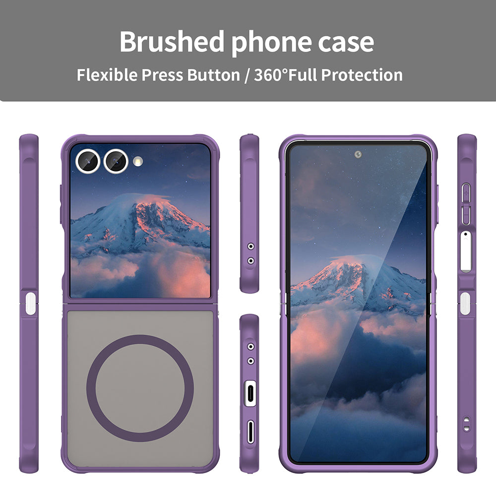 TechSuit Husa de protectie Techsuit HaloFrost II MagSafe compatibil cu Samsung Galaxy Z Flip7, Mov – imagine 3