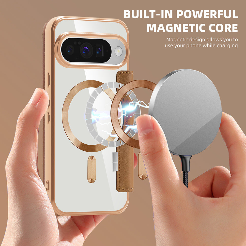 Techsuit - SmartMag Book Case - Google Pixel 10 Pro XL - Brown