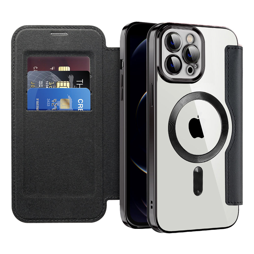 Techsuit - SmartMag Book Case - iPhone 12 Pro Max - Black