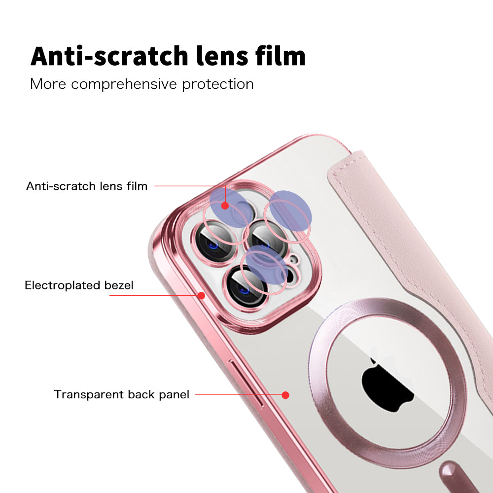Techsuit - SmartMag Book Case - iPhone 12 Pro Max - Pink