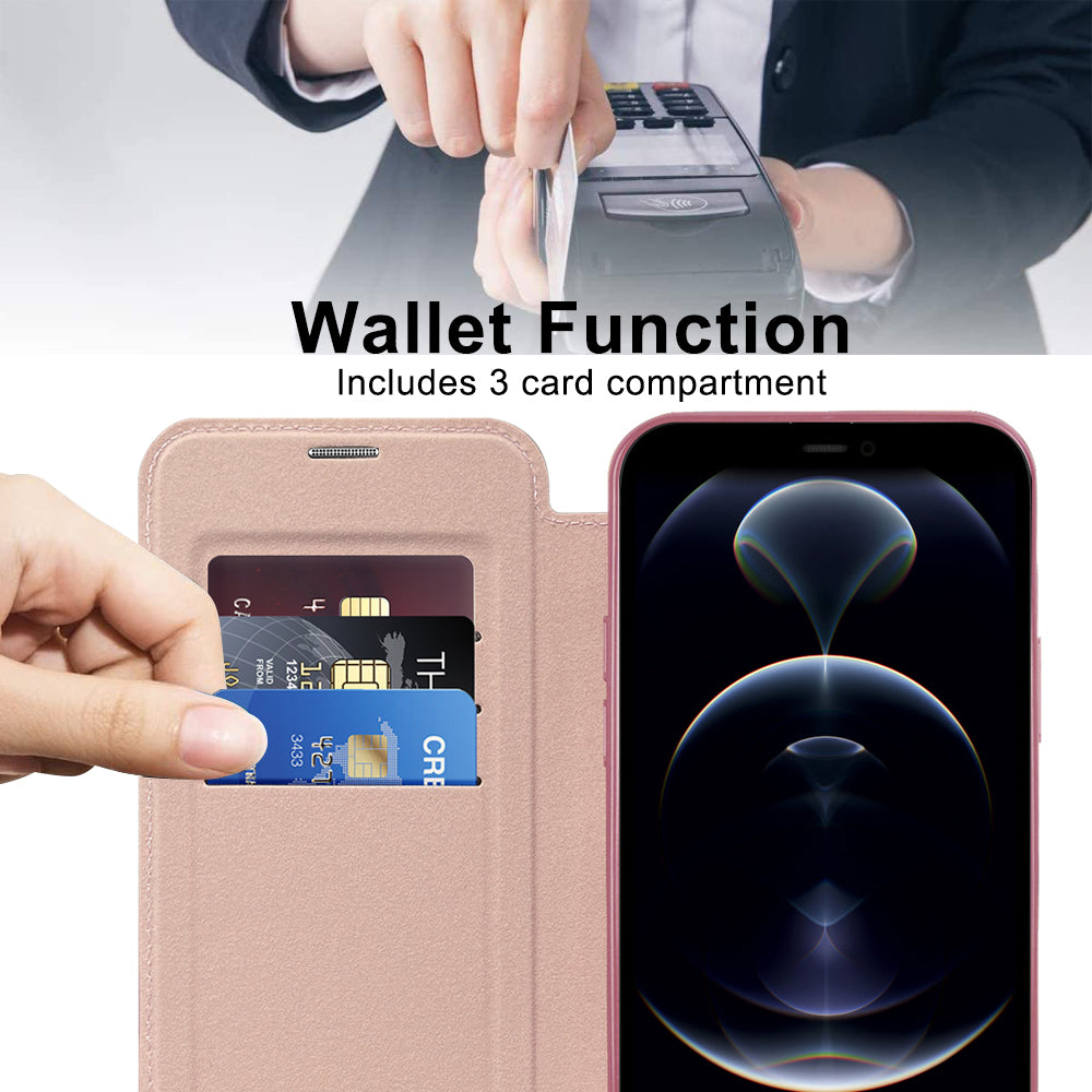 Techsuit - SmartMag Book Case - iPhone 12 Pro Max - Pink