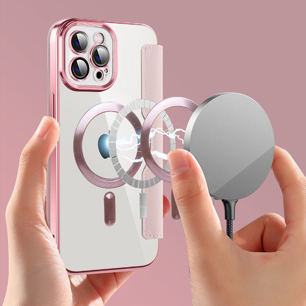 Techsuit - SmartMag Book Case - iPhone 12 Pro Max - Pink