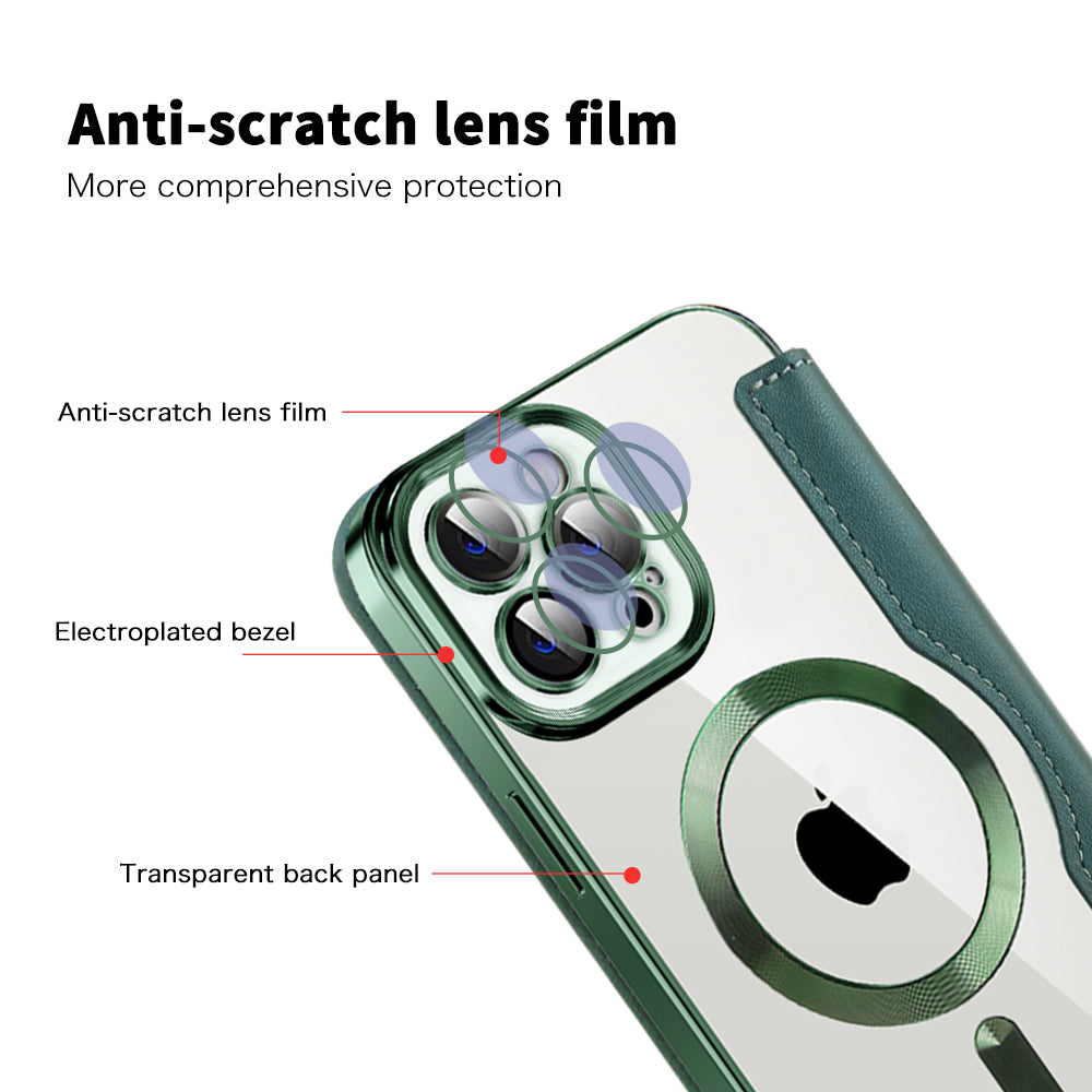 Techsuit - SmartMag Book Case - iPhone 12 Pro Max - Green