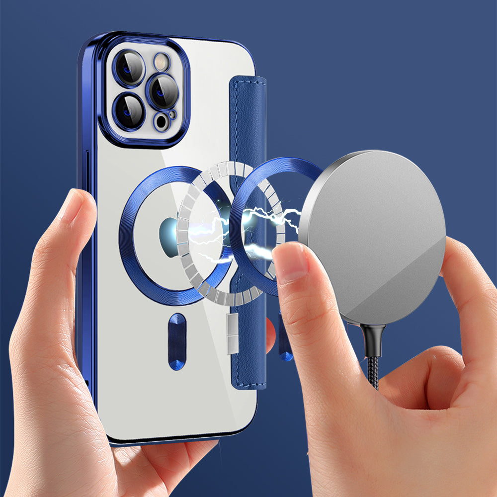 Techsuit - SmartMag Book Case - iPhone 12 Pro Max - Blue