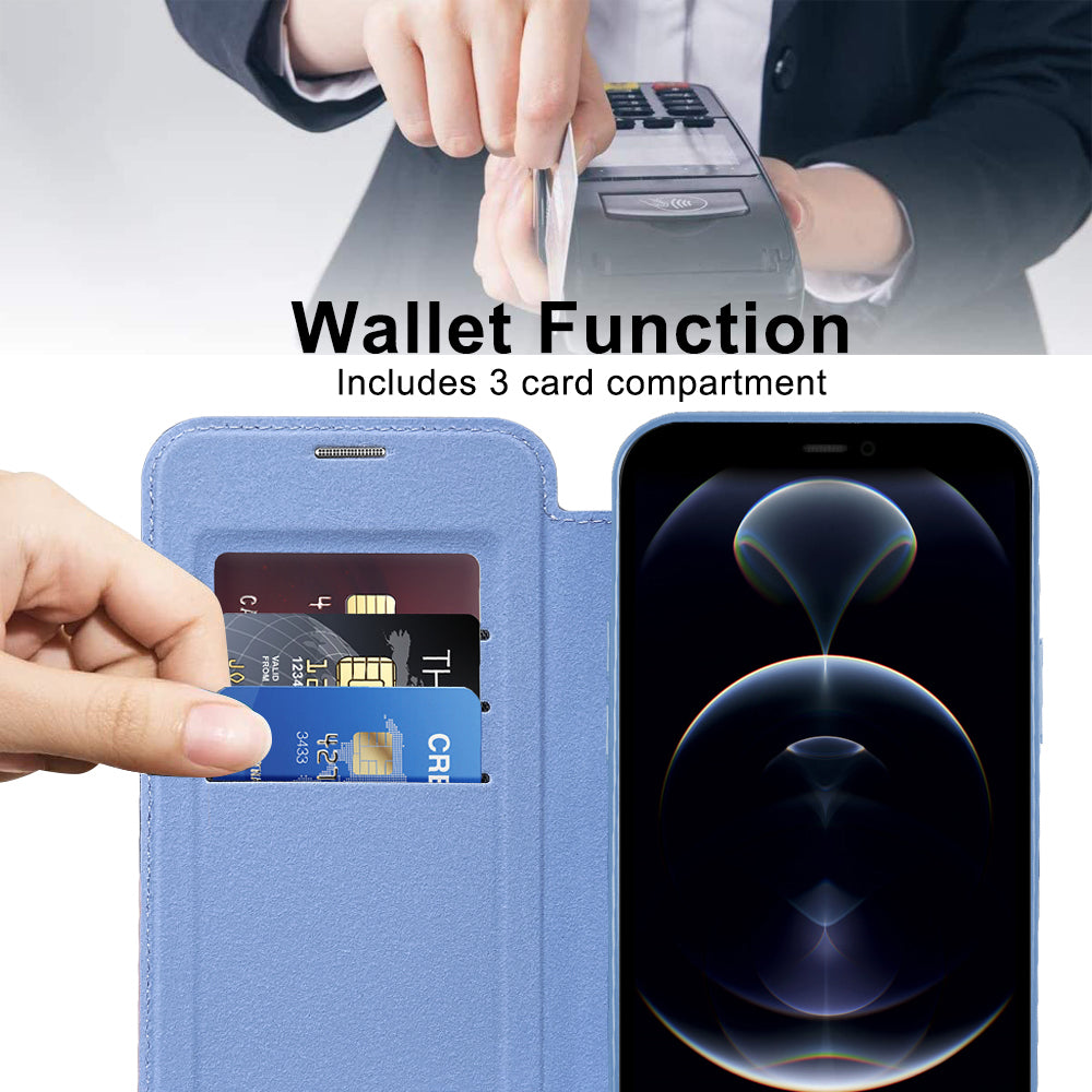 Techsuit - SmartMag Book Case - iPhone 12 Pro Max - Light Blue