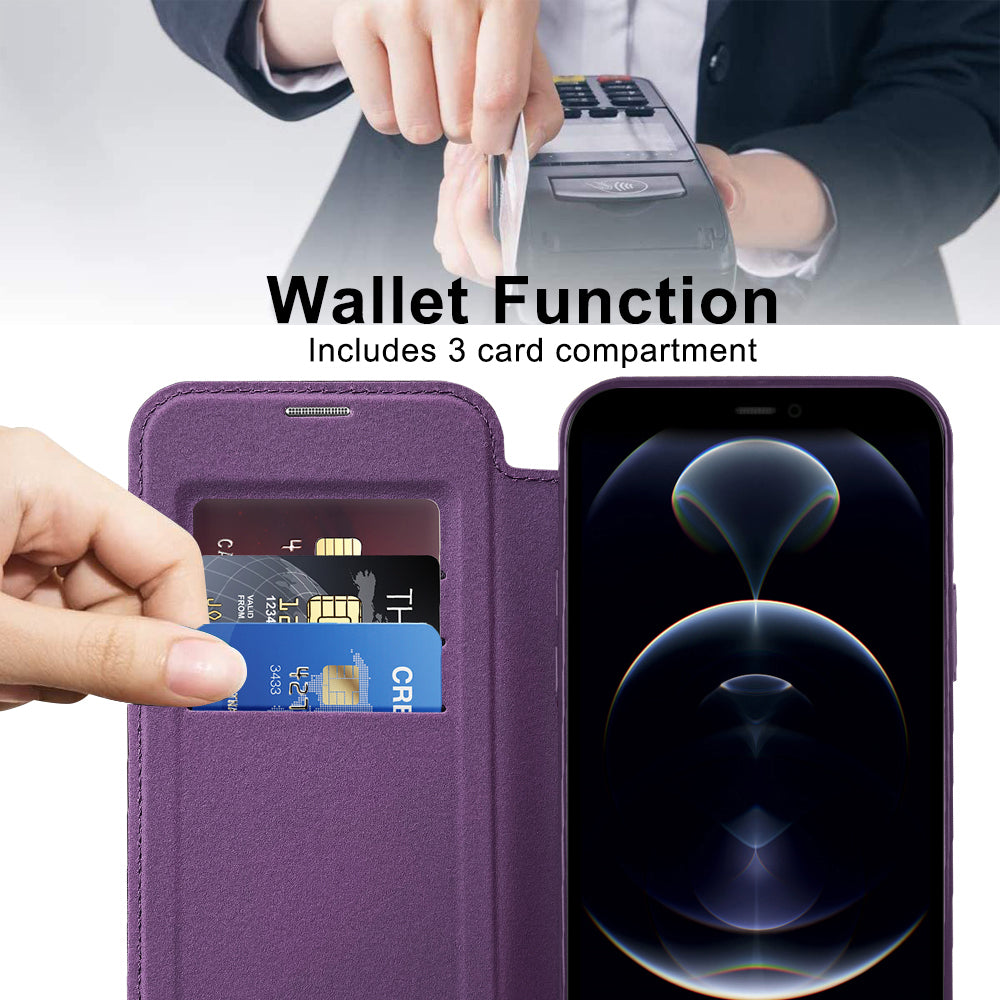 Techsuit - SmartMag Book Case - iPhone 12 Pro Max - Purple
