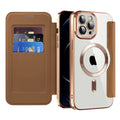 Techsuit - SmartMag Book Case - iPhone 12 Pro - Brown