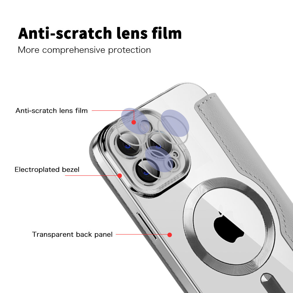Techsuit - SmartMag Book Case - iPhone 12 Pro - Gray