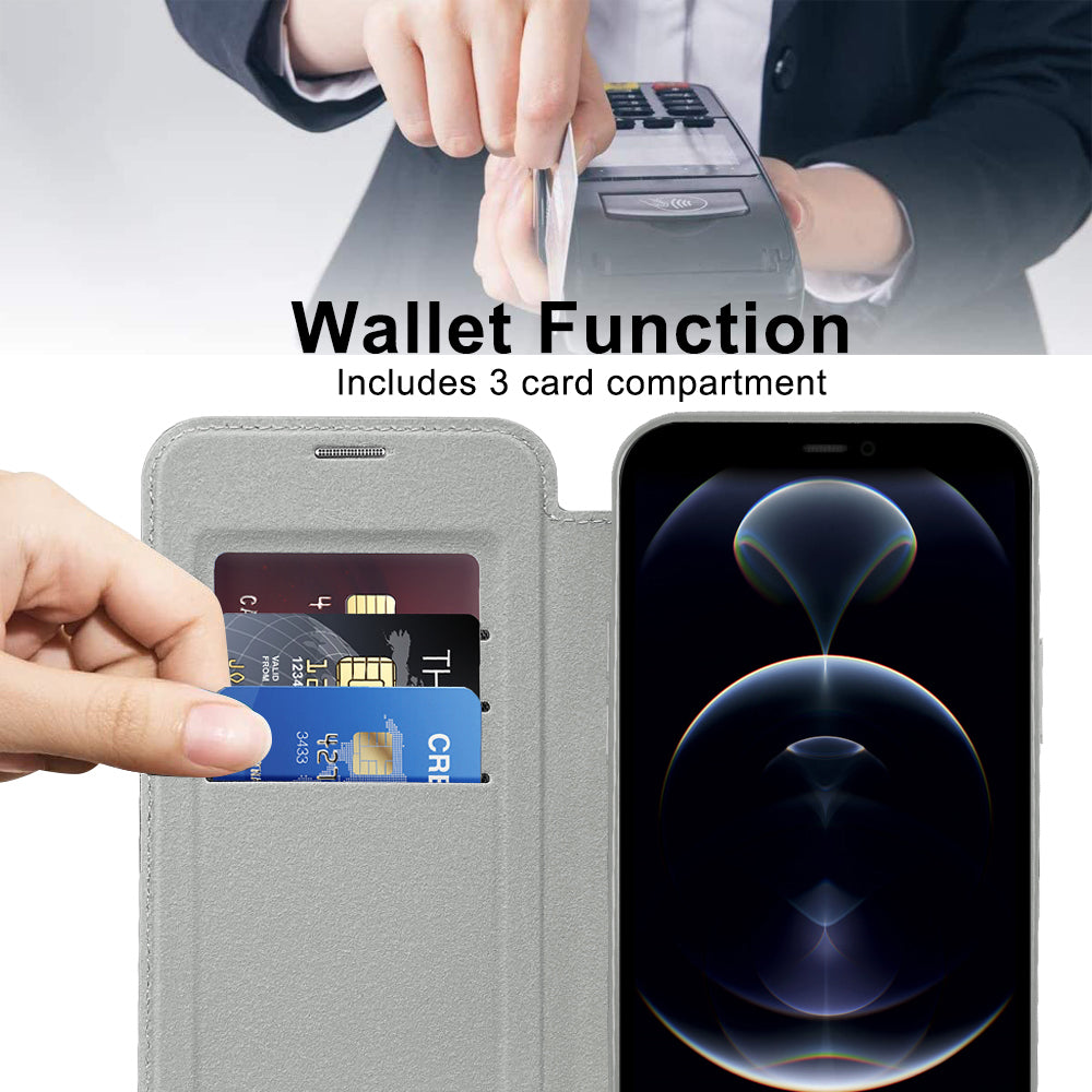Techsuit - SmartMag Book Case - iPhone 12 Pro - Gray