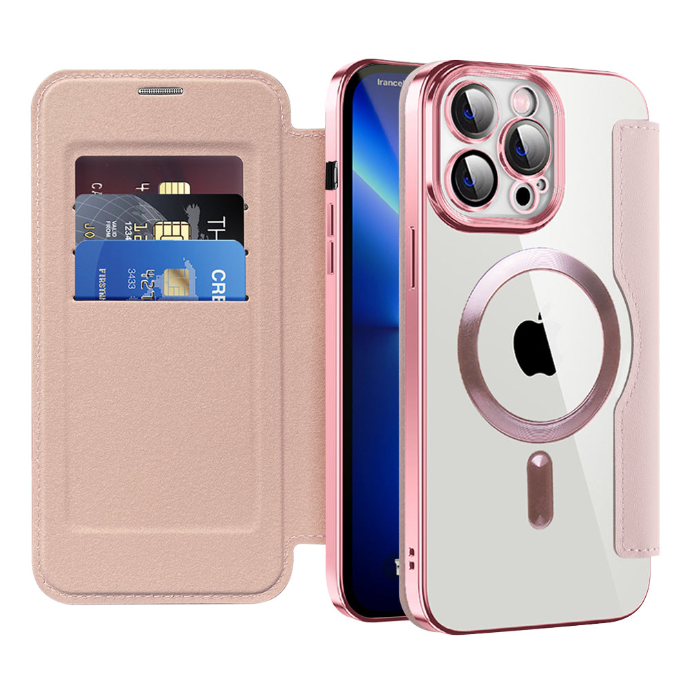 Techsuit - SmartMag Book Case - iPhone 13 Pro - Pink