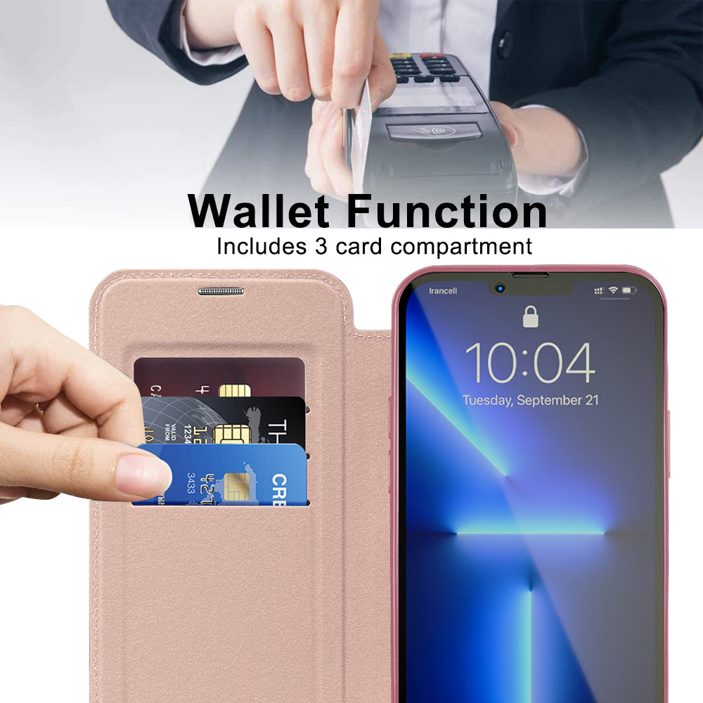 Techsuit - SmartMag Book Case - iPhone 13 Pro - Pink