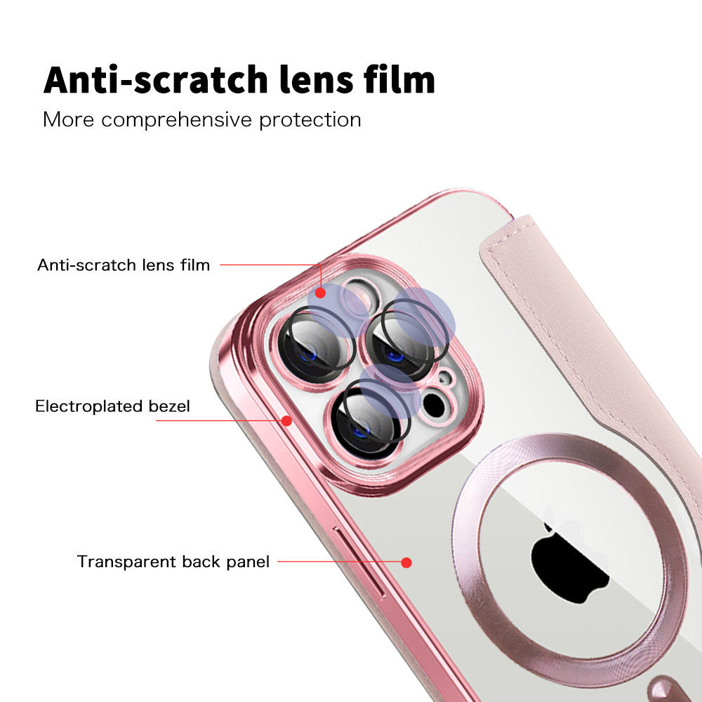 Techsuit - SmartMag Book Case - iPhone 13 Pro - Pink