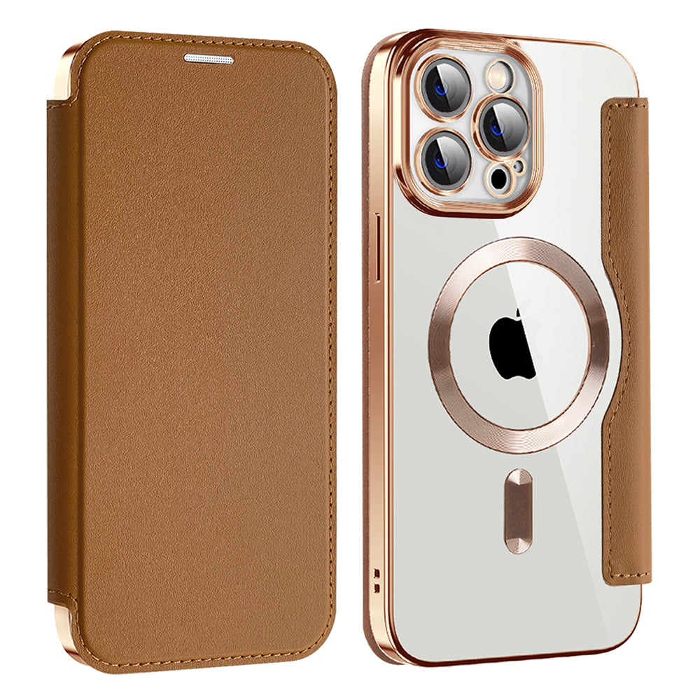 Techsuit - SmartMag Book Case - iPhone 13 Pro - Brown
