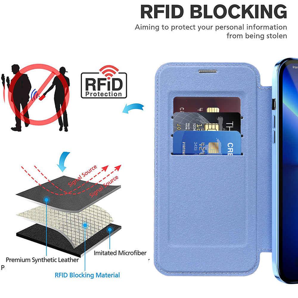 Techsuit - SmartMag Book Case - iPhone 13 Pro - Light Blue