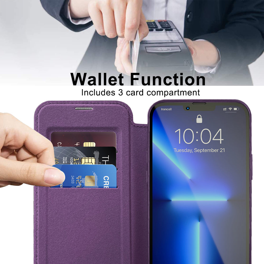 Techsuit - SmartMag Book Case - iPhone 13 Pro - Purple