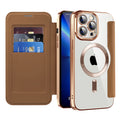 Techsuit - SmartMag Book Case - iPhone 13 Pro Max - Brown
