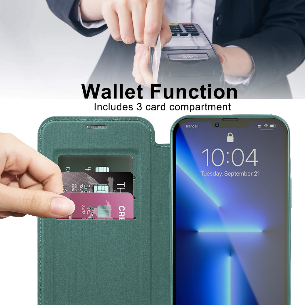 Techsuit - SmartMag Book Case - iPhone 13 Pro Max - Green