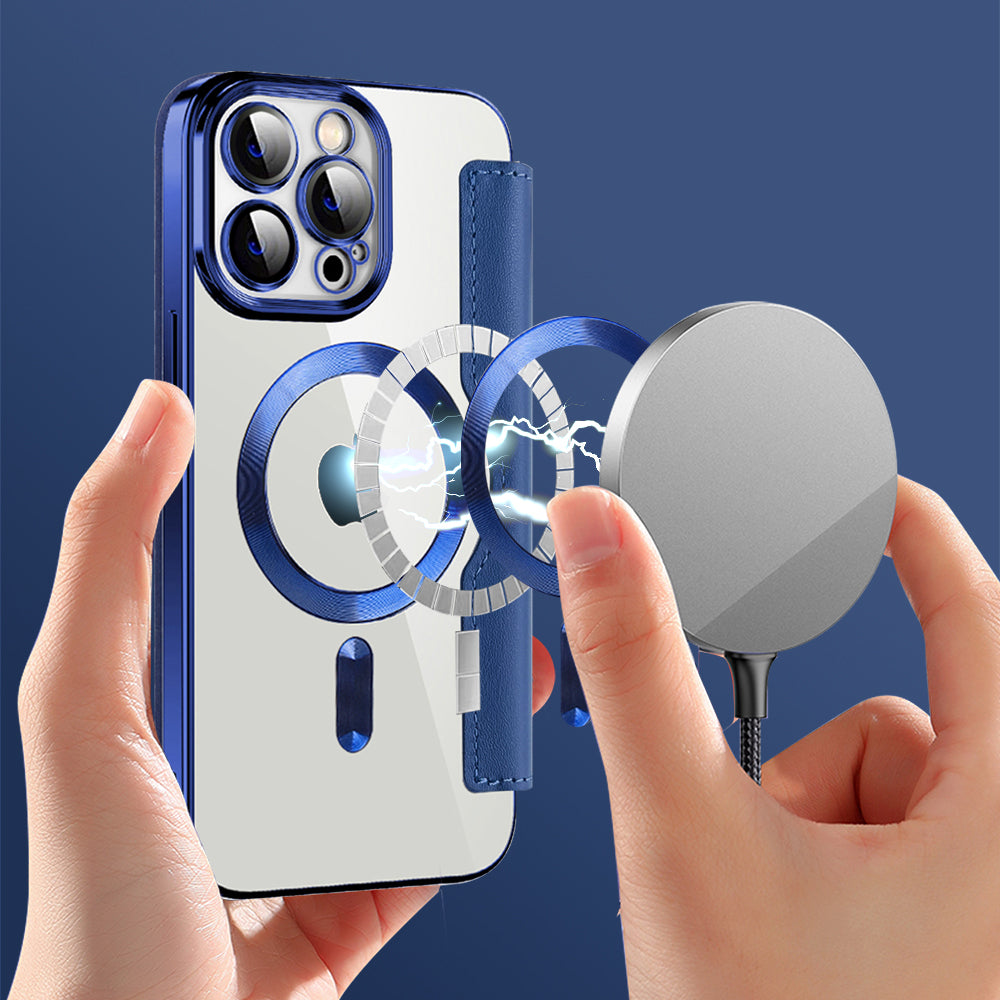 Techsuit - SmartMag Book Case - iPhone 13 Pro Max - Blue