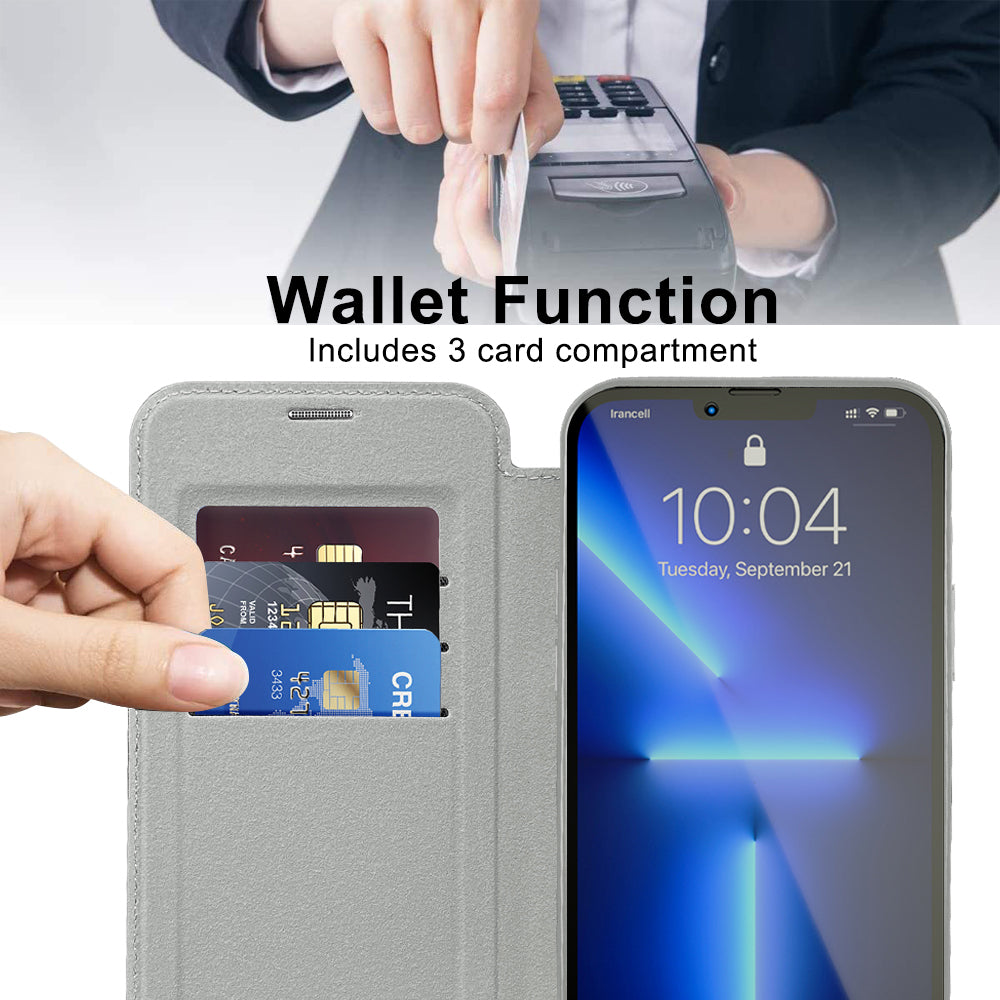 Techsuit - SmartMag Book Case - iPhone 13 Pro Max - Gray