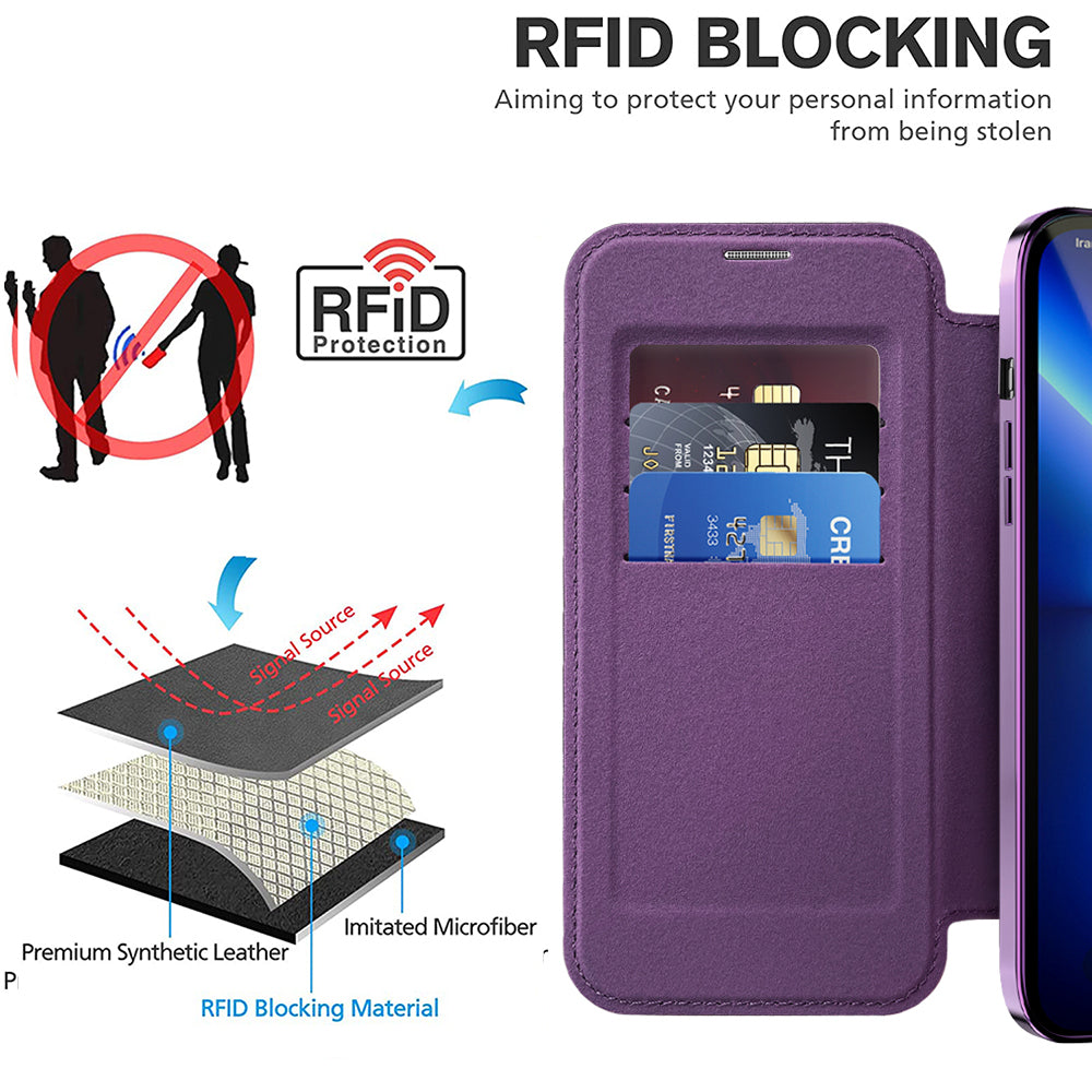 Techsuit - SmartMag Book Case - iPhone 13 Pro Max - Purple