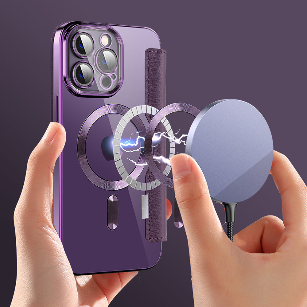 Techsuit - SmartMag Book Case - iPhone 13 Pro Max - Purple