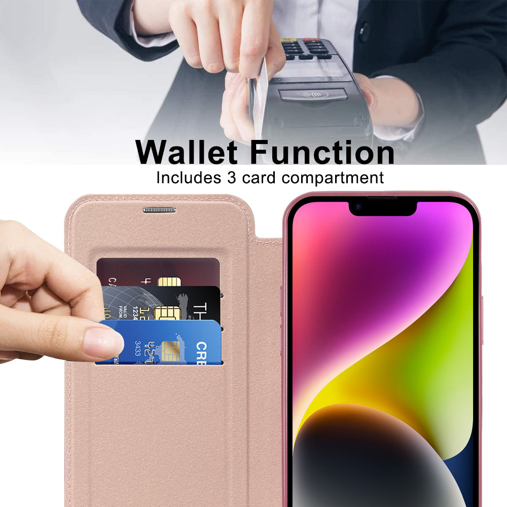 Techsuit - SmartMag Book Case - iPhone 14 - Pink