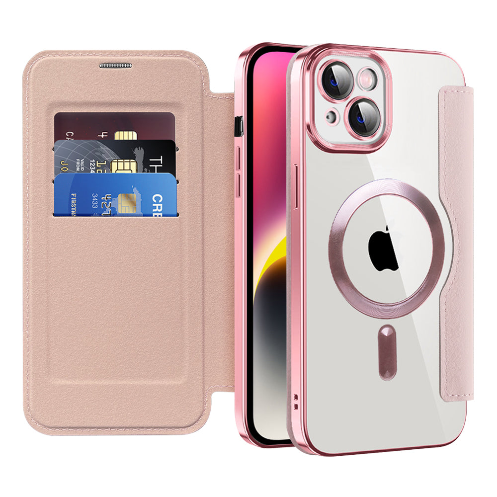 Techsuit - SmartMag Book Case - iPhone 14 - Pink
