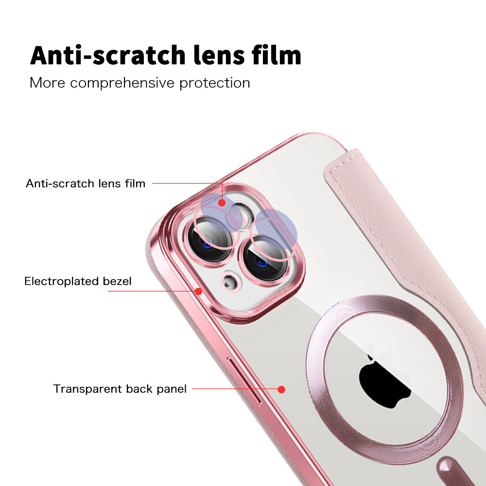 Techsuit - SmartMag Book Case - iPhone 14 - Pink