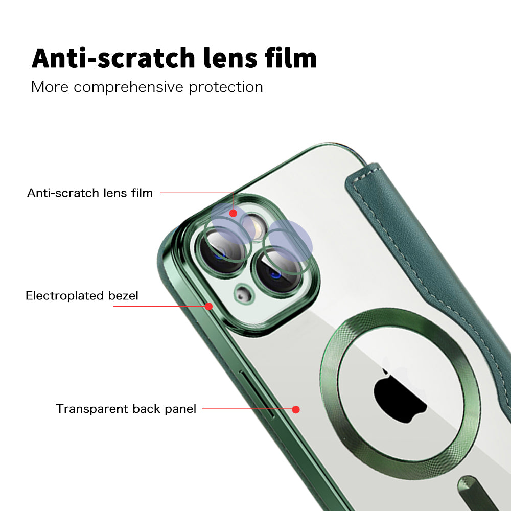 Techsuit - SmartMag Book Case - iPhone 14 - Green