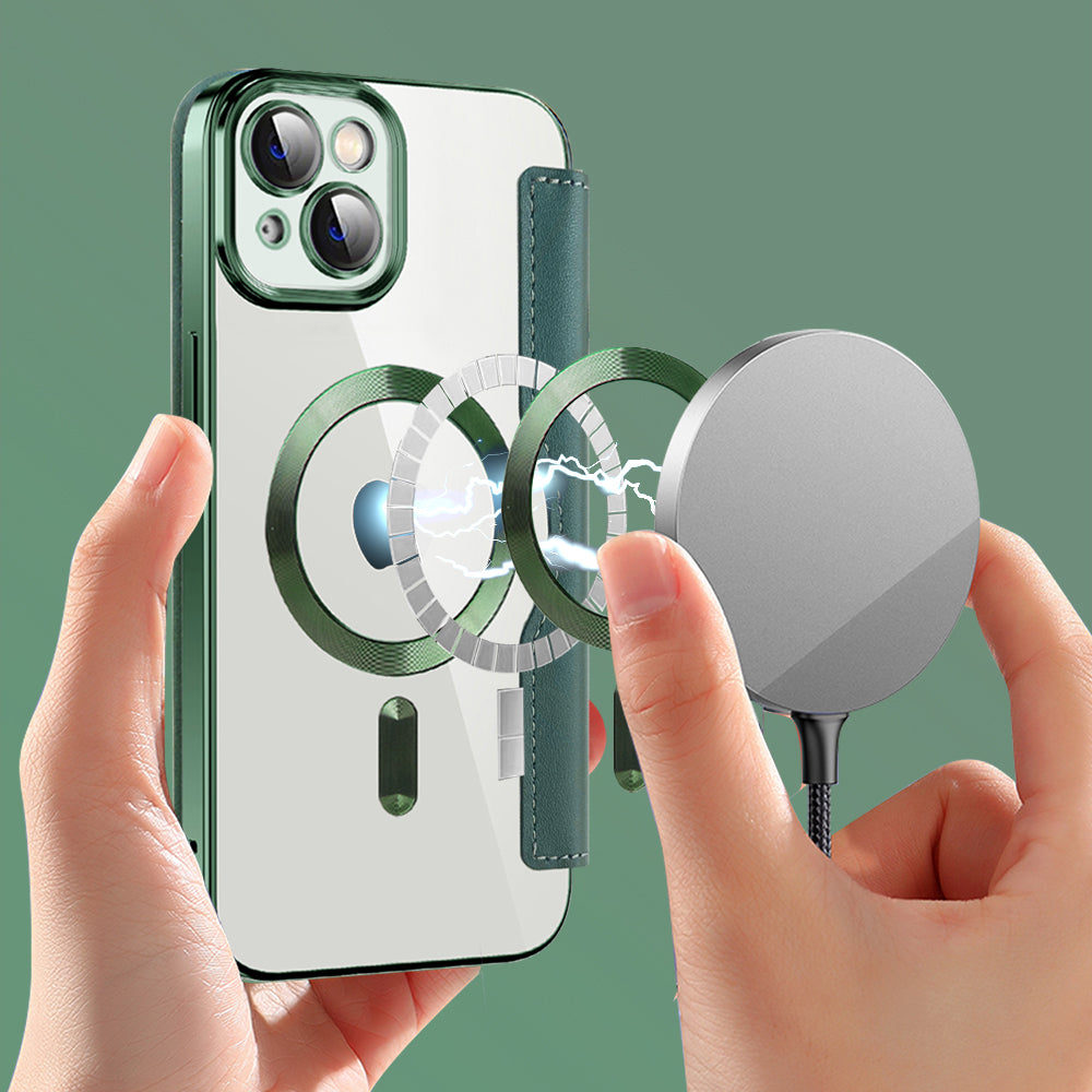 Techsuit - SmartMag Book Case - iPhone 14 - Green