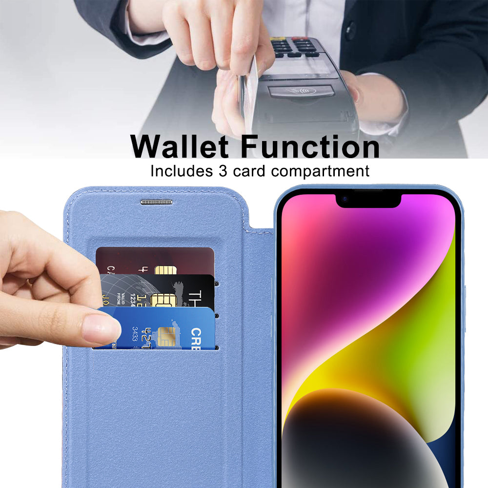 Techsuit - SmartMag Book Case - iPhone 14 - Light Blue